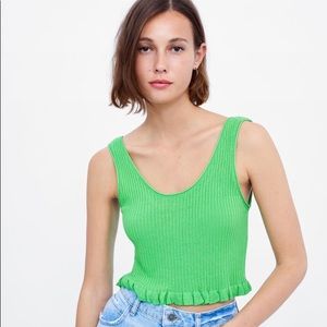 Zara Ruffled Crop Top